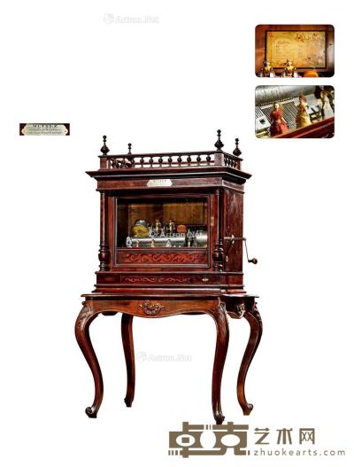 19世纪制 人偶柜式八音盒 长80cm；宽70cm；高197cm