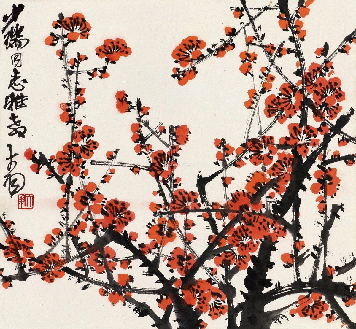 陈大羽 梅花 44×48cm