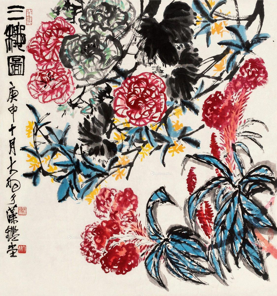 陈大羽 三秋图 96.5×89cm