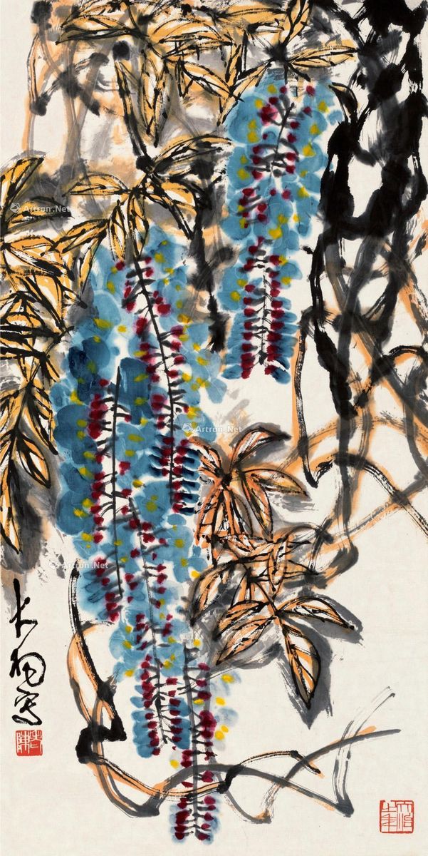 陈大羽 紫气东来 97×48cm