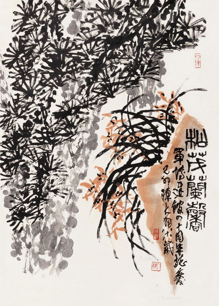 陈大羽 松茂兰馨 101×69.5cm