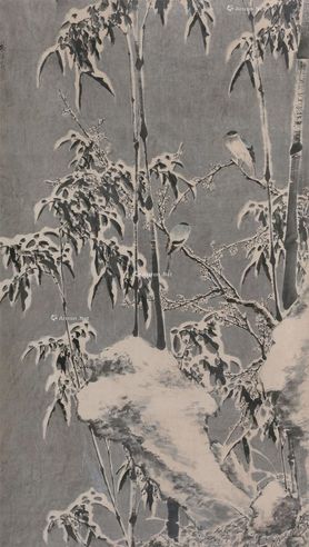 杨大临 雪禽图