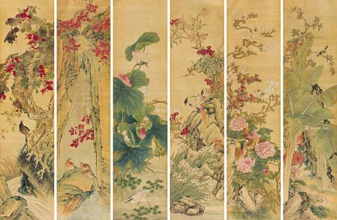吴笠仙 花鸟