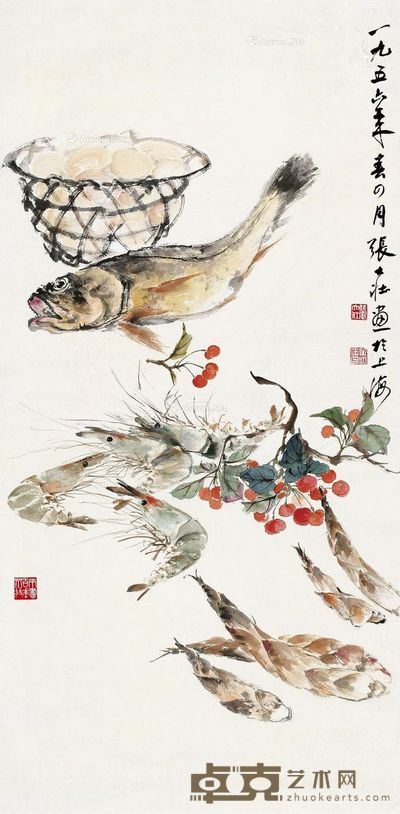 张大壮 丰收图 102×50cm