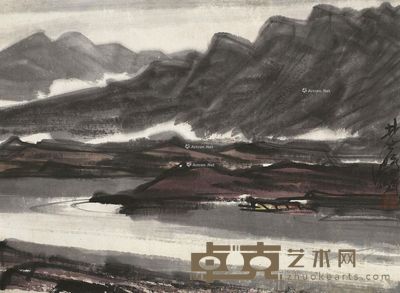 林风眠 山野人家 34×46cm