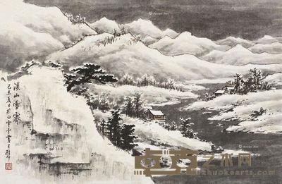 黄君璧 溪山雪霁 40×60cm