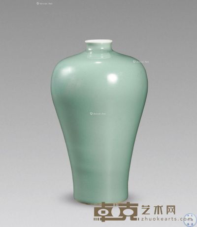 清康熙 粉青釉梅瓶 高21cm