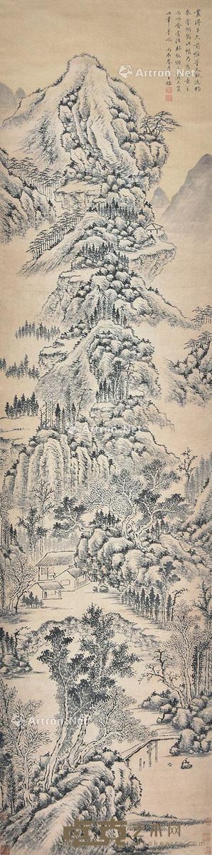 王鉴 山林远岫 229×56cm