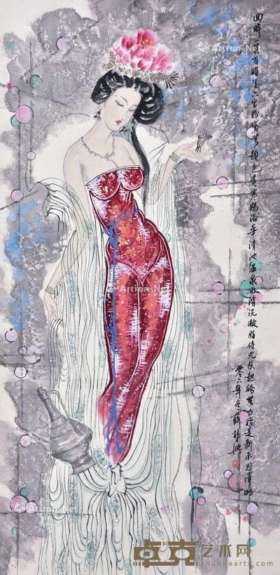 薛林兴 贵妃醉酒 135×67cm