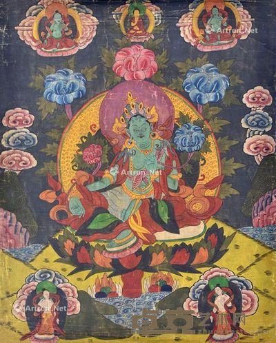 唐卡 佛像 59×47cm