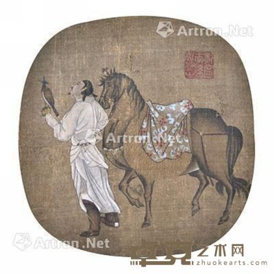 佚名 御马图 27×27cm