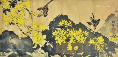 孙其峰 花鸟 40×80cm