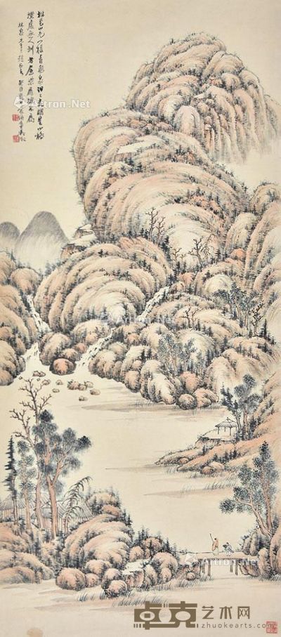 吴徵 山水 135×60cm