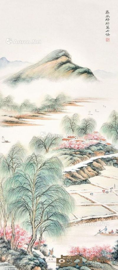 朱梅邨 春风杨柳万千条 115×50cm