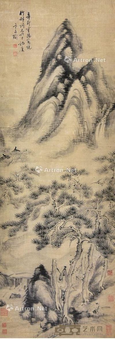 卞文瑜 松山访友 117×40cm