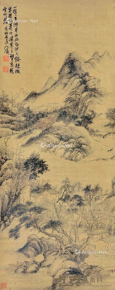 石涛 山水 101×40cm
