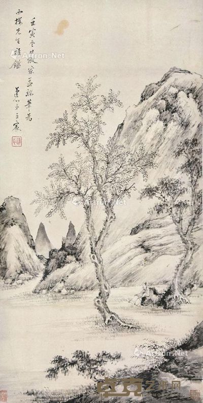 王宸 山水 77×39cm