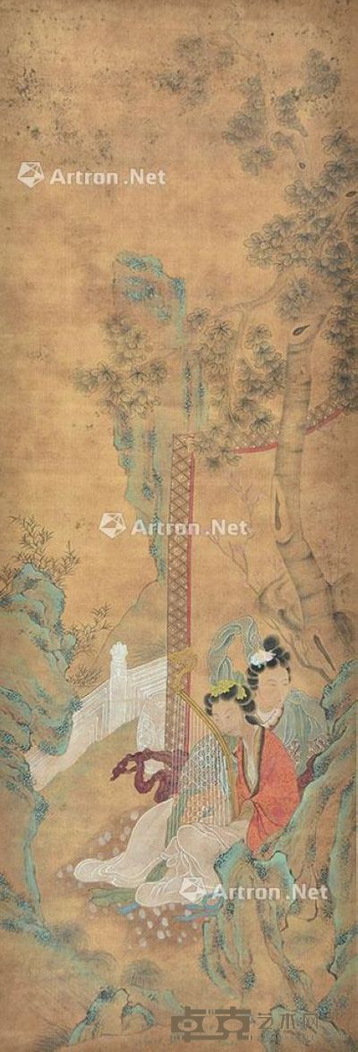 佚名 御女二娇 112×38cm