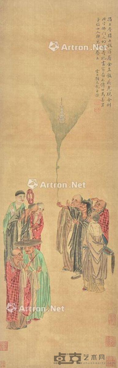 顾见龙 罗汉 101×32cm