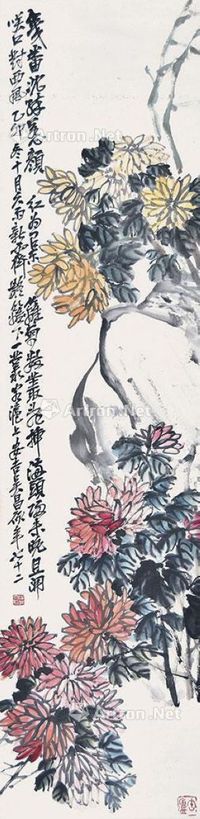 吴昌硕 菊石图