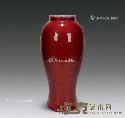 清中期 窑变釉象腿瓶 高44cm
