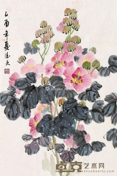 吴德文 花卉 69×46cm