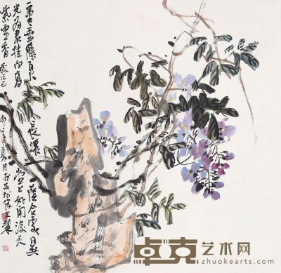 霍俊其 花卉 66×67.5cm