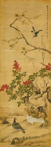 余崧 秋色双鸽