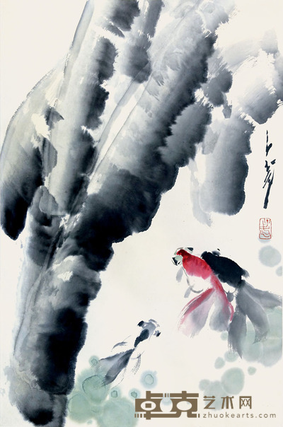 王子武 金鱼 69×45cm