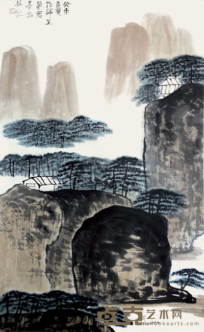 陈寿岳 山水 137×68cm