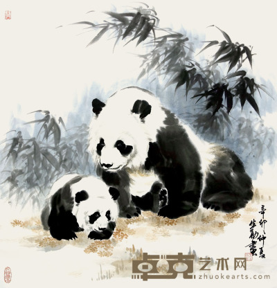 王生勇 熊猫 67×69cm