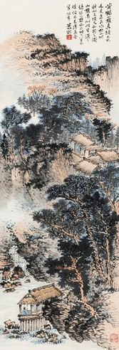 萧逊 拟黄鹤山樵笔意