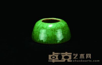 绿釉水盂 直径：7.5cm高：3.4cm