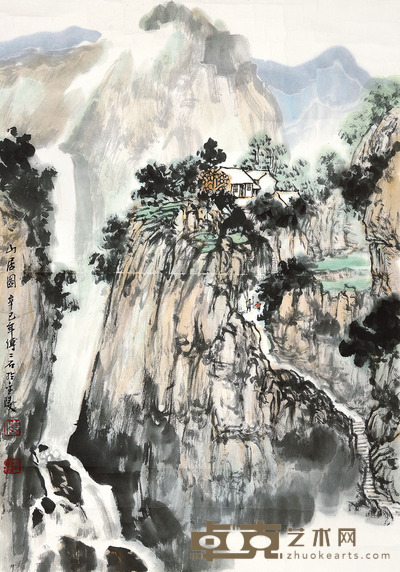 傅二石 山水 68×42cm