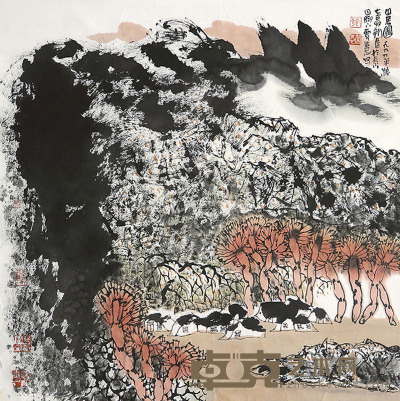 贾荣志 山水 68×69cm