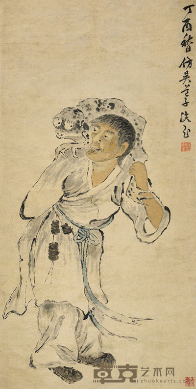 朱沆 人物 109×53cm