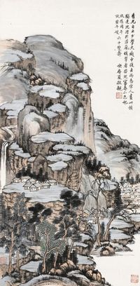 夏敬观 富春山色