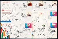 FDC 2008年《奥运会从北京到伦敦（中国——英国联合发行）》签名首日封十五件、《第29届奥林匹克运动会吉祥物》签名邮资明信片六件