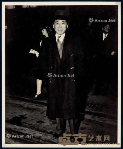 P 1942-1945年驻美国大使魏道明黑白新闻照片一张 