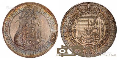 1695年神圣罗马帝国皇帝利奥波德一世像大泰勒银币一枚 --