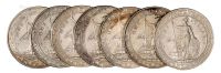 1907-1930年香港贸易银元“站人”壹圆银币一组七枚