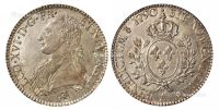 1790年法国国王路易十六像银币一枚