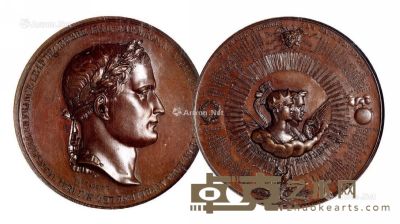 1840年法兰西第二帝国发行纪念拿破仑重新掌权纪念铜章一枚 直径5.2cm