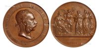 1873年奥地利维也纳世界博览会大型纪念铜章一枚