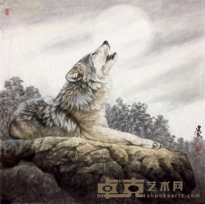 郝建武 狼 68×68cm