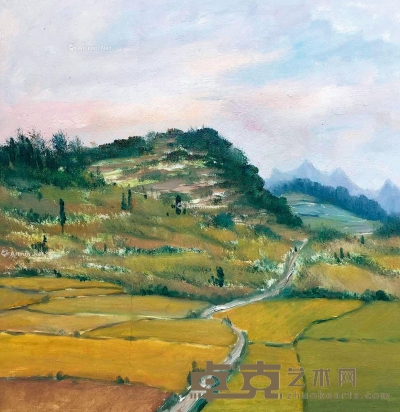 罗文帝     风景油画 50×50cm
