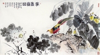 辛卯（2011年）作 花香境幽 镜片 设色纸本