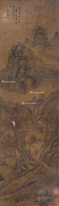 癸未（1883年）作 山水 立轴 水墨绢本