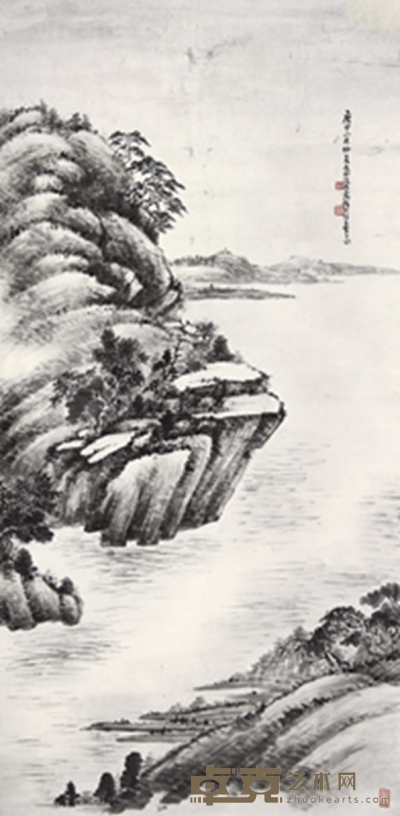 庚申（1920年）作 山水 立轴 水墨纸本 135×67cm