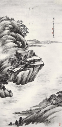 庚申（1920年）作 山水 立轴 水墨纸本